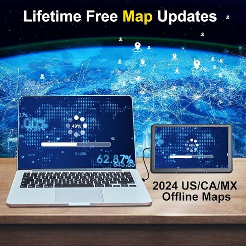 نظام تحديد المواقع العالمي (GPS) لمستكشف شاحنة السيارة - نظام الملاحة بشاشة لمس 9 بوصة، 2024 خرائط الولايات المتحدة/كاليفورنيا/MX غير المتصلة بالإنترنت تحديث مجاني مدى الحياة، التوجيه الصوتي، تحذير كاميرا السرعة، نظام تحديد المواقع العالمي للسيارات RV لسا in Kuwait