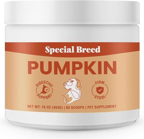 Organic Pumpkin Powder for Dogs (16 oz) - Digestive Support - Natural Fiber for Dogs - Tasty Food Topper or Mix with Water for Pumpkin Puree, 60 Scoops in Saudi Arabia