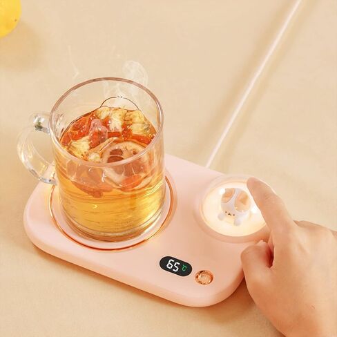 Sempoda Coffee Mug Warmer for Desk Office Home, Smart Coffee Cup Heater with 3Temperature Setting & 8Hours Auto Shut Off, Candle Warmer with Night Light for Beverage Milk Tea Water Cocoa Hot Chocolate in Saudi Arabia