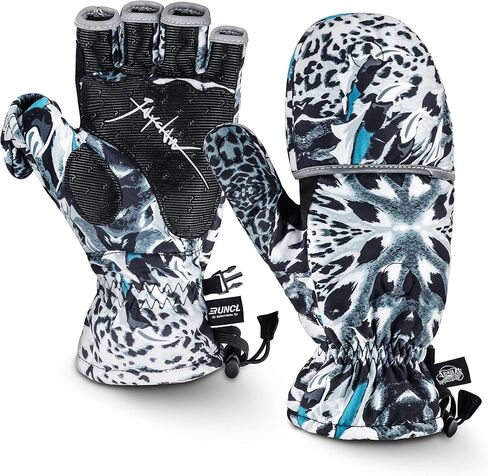 RUNCL Ice Fishing Gloves Convertible Mittens Flip Fingerless Mittens with 3M Thinsulate-Winter Fishing Gloves, Windproof Gloves for Men Women-Ideal for Winter Fishing, Photography, Kayaking… in Saudi Arabia