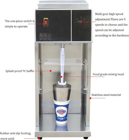 110 فولت تلقائي 110 فولت صانع الآيس كريم خلاط خلاط تحريك آلة دوامة الآيس كريم شاكر خلاط لينة الآيس كريم خلاط الزبادي مزج آلة خلاط 3400r / دقيقة، 3 أكواب اليد in Kuwait