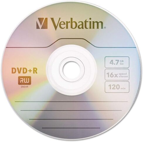 أقراص Verbatim DVD+R، 4.7 جيجابايت، 16x، عمود دوران، 100/عبوة in Kuwait
