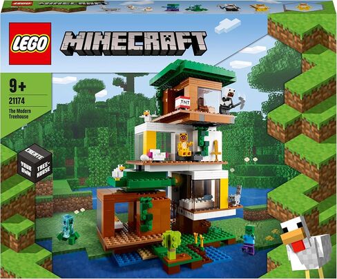 LEGO Minecraft The Modern Treehouse 21174 Giant Treehouse Building Kit Playset; Fun Toy for Minecraft-Gaming Kids; New 2021 (909 Pieces) in Saudi Arabia
