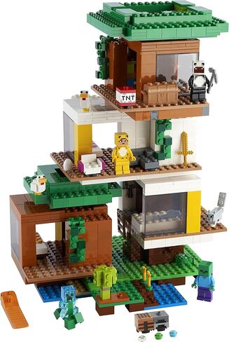 LEGO Minecraft The Modern Treehouse 21174 Giant Treehouse Building Kit Playset; Fun Toy for Minecraft-Gaming Kids; New 2021 (909 Pieces) in Saudi Arabia