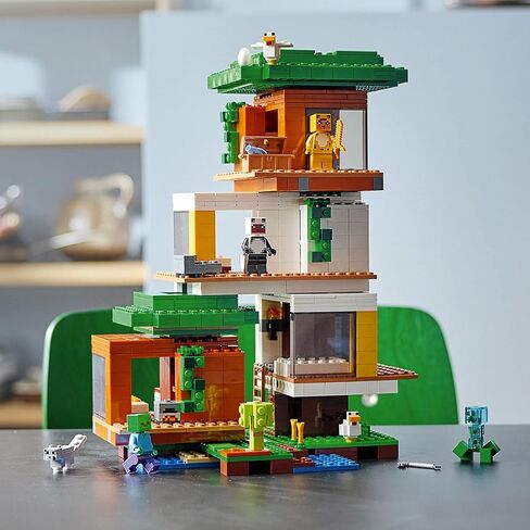 LEGO Minecraft The Modern Treehouse 21174 Giant Treehouse Building Kit Playset; Fun Toy for Minecraft-Gaming Kids; New 2021 (909 Pieces) in Saudi Arabia