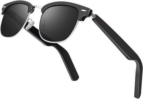 Bluetooth Smart Glasses for Men Women, Unisex Intelligent Sunglasses with Open Ear Music Audio Hand-Free Calling AAC Speaker and Remote Photo, Great Present for Friends Family in Saudi Arabia