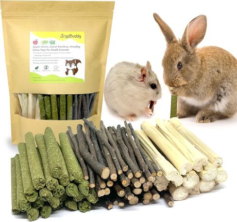 Rabbit Chew Stick 600g Treat Natural Apple Branch Apple Sticks Sweet Bamboo Timothy Hay Hamster Chinchilla Gerbil Squirrel Guinea Pig Bunny Small Animal in Saudi Arabia