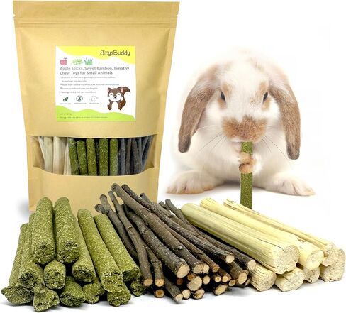 Rabbit Chew Stick 600g Treat Natural Apple Branch Apple Sticks Sweet Bamboo Timothy Hay Hamster Chinchilla Gerbil Squirrel Guinea Pig Bunny Small Animal in Saudi Arabia