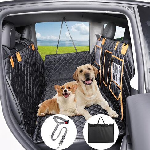 Back Seat Extender for Dogs, Hard Bottom Dog Car Seat Cover for Back Seat, Holds 400 lbs, Hard Bottom Dog Hammock, Car Back Seat Extender, Waterproof Dog Travel Bed for Car, SUV, Truck in Kuwait
