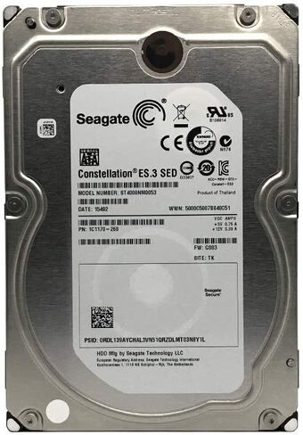 Seagate Constellation ES.3 ST4000NM0053 4 تيرابايت SATA 6 جيجابايت/ثانية 128 ميجابايت كاش 7200 دورة في الدقيقة 3.5 بوصة محرك الأقراص الصلبة الداخلي للمؤسسات - ضمان لمدة 5 سنوات (متجدد) in Saudi Arabia