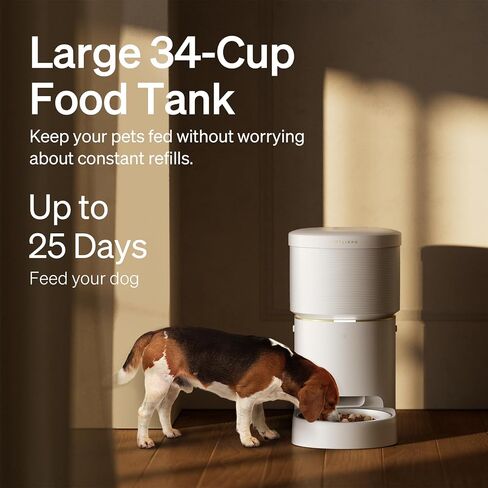 PETLIBRO Automatic Cat Feeders, 5G WiFi Pet Feeder with Vacuum Food Storage for Pet Dry Food, Low Food & Blockage Sensor, 1-10 Meals Per Day, Up to 10s Meal Call for Dog & Cat in Saudi Arabia