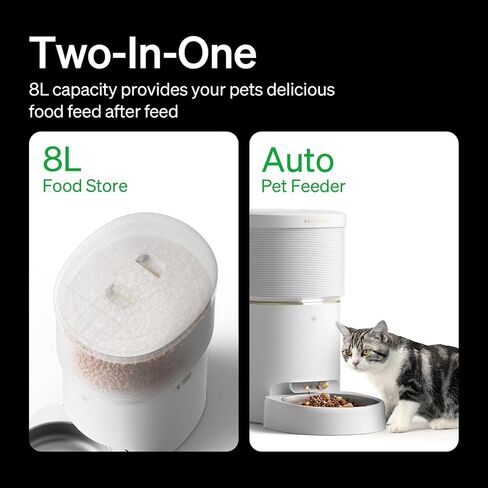 PETLIBRO Automatic Cat Feeders, 5G WiFi Pet Feeder with Vacuum Food Storage for Pet Dry Food, Low Food & Blockage Sensor, 1-10 Meals Per Day, Up to 10s Meal Call for Dog & Cat in Saudi Arabia