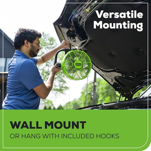 Greenworks 40V 10" (5-Speed) Fan (785 CFM), Hybrid (AC / DC), Battery Not Included in Saudi Arabia