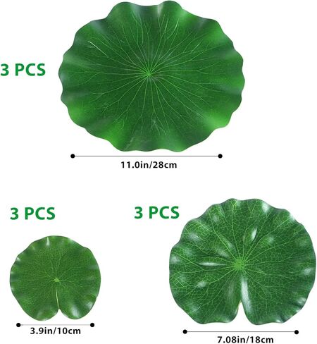 19pcs Realistic Floating Foam Lotus Flowers and Lotus Leaves, Artificial Lotus Flowers Water Lilies for Pond Pool, 4" and 6" Large Beautiful Lifelike Water Lilies for Fountain Garden Decoration in Kuwait