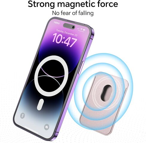 محفظة هاتف مغناطيسية من Coolpow لمحفظة Apple Magsafe 【مغناطيس فائق】 لحامل بطاقات محفظة iPhone لمحفظة Apple Magsafe لهاتف iPhone 15 14 13 12 Pro Max Plus mini Mag Safe Wallet in Kuwait