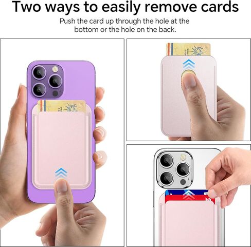 محفظة هاتف مغناطيسية من Coolpow لمحفظة Apple Magsafe 【مغناطيس فائق】 لحامل بطاقات محفظة iPhone لمحفظة Apple Magsafe لهاتف iPhone 15 14 13 12 Pro Max Plus mini Mag Safe Wallet in Kuwait