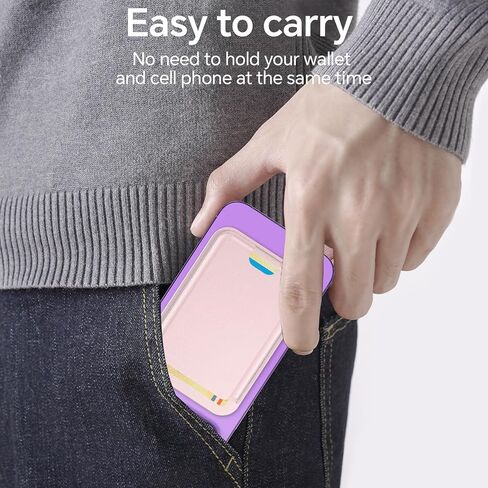 محفظة هاتف مغناطيسية من Coolpow لمحفظة Apple Magsafe 【مغناطيس فائق】 لحامل بطاقات محفظة iPhone لمحفظة Apple Magsafe لهاتف iPhone 15 14 13 12 Pro Max Plus mini Mag Safe Wallet in Kuwait