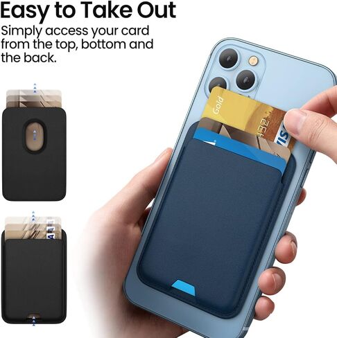 محفظة هاتف مغناطيسية من Coolpow لمحفظة Apple Magsafe 【مغناطيس فائق】 لحامل بطاقات محفظة iPhone لمحفظة Apple Magsafe لهاتف iPhone 15 14 13 12 Pro Max Plus mini Mag Safe Wallet in Kuwait