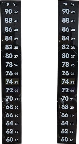 Stick on Thermometer Strip for Hermit Crabs or Aquarium Fish Tank Temperature Sticker Dual Scale C F, Pack of 2 in Saudi Arabia