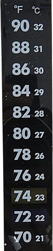 Stick on Thermometer Strip for Hermit Crabs or Aquarium Fish Tank Temperature Sticker Dual Scale C F, Pack of 2 in Saudi Arabia
