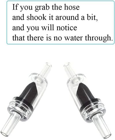 صمامات فحص مضخة الهواء 4 مم طريقة واحدة لمضخة حوض السمك بدون تدفق مياه عكسي تمنع سيفون فيضان بدون ضوضاء، خرطوم أنبوبي مناسب أسود من البلاستيك الشفاف 6 قطع in Kuwait