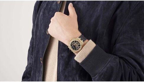GUESS Mens Sport Multifunction 44mm Watch – Silver-Tone Stainless Steel Case with Black Skelton Dial & Bracelet in Saudi Arabia