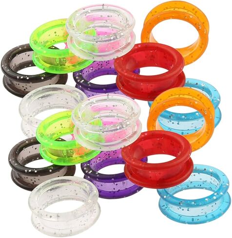 20Pcs Soft Silicone Finger Rings for Pet Shears and Barber Scissors Comfortable Finger Inserts Grips Thumb Protector Grooming Shear Accessories for Dog Hair Cutting in Kuwait