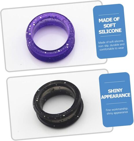 20Pcs Soft Silicone Finger Rings for Pet Shears and Barber Scissors Comfortable Finger Inserts Grips Thumb Protector Grooming Shear Accessories for Dog Hair Cutting in Kuwait