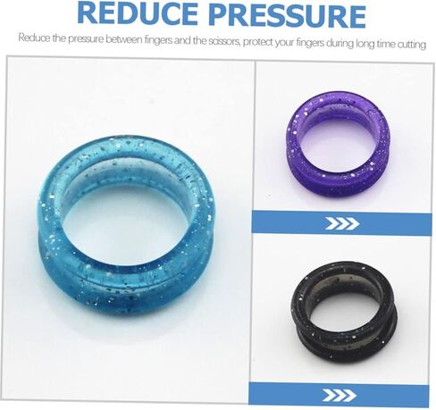 20Pcs Soft Silicone Finger Rings for Pet Shears and Barber Scissors Comfortable Finger Inserts Grips Thumb Protector Grooming Shear Accessories for Dog Hair Cutting in Kuwait