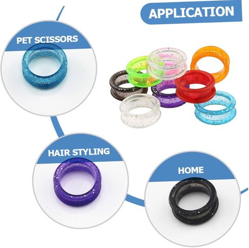 20Pcs Soft Silicone Finger Rings for Pet Shears and Barber Scissors Comfortable Finger Inserts Grips Thumb Protector Grooming Shear Accessories for Dog Hair Cutting in Kuwait