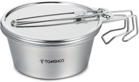 مجموعة أدوات المطبخ، وعاء كوب سييرا من الفولاذ المقاوم للصدأ مع مصفاة شبكية وغطاء للتخييم والمشي لمسافات طويلة وحقيبة الظهر in Kuwait