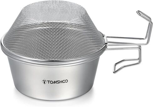 مجموعة أدوات المطبخ، وعاء كوب سييرا من الفولاذ المقاوم للصدأ مع مصفاة شبكية وغطاء للتخييم والمشي لمسافات طويلة وحقيبة الظهر in Kuwait