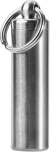 Stainless Steel Survival Pill Storage, Air-Tight Waterproof Capsule Bottle with A Seal Ring for Putting Pills or Medicines Outdoor Camping Hiking in Saudi Arabia