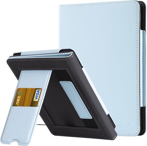 CoBak Case with Stand for Kindle Paperwhite - Durable PU Leather Cover with Auto Sleep Wake, Card Slot, Hand Strap Feature - Fits Kindle Paperwhite 11th Generation 6.8" Signature Edition 2021 Released in Saudi Arabia