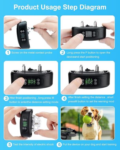GPS Wireless Dog Fence for 2 Dogs, Electric Collar Fence Satellite Technology Pet Containment System by GPS Signal Boundary for Dogs with Waterproof & Rechargeable Collar Receiver in Saudi Arabia