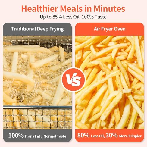 Beelicous Pro 19QT Digital 8-in-1 Air Fryer Toaster Oven, 550°F Flavor-Lock Tech, Flip Up & Away Capability, 40+ Recipes, Airfryer Countertop Oven Combo, 4 Accessories, Fit 13" Pizza, Black in Kuwait