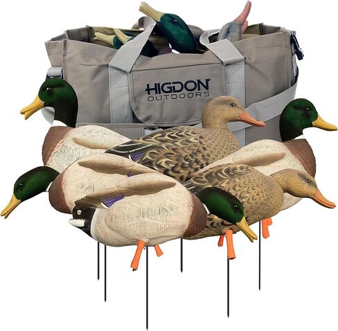 Higdon Outdoors Magnum Full-Body Mallard, Variety Pk, Flocked Heads + Bag, Multi in Saudi Arabia