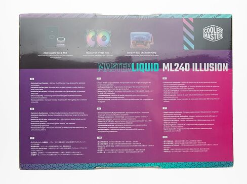 Cooler Master MasterLiquid ML240 Illusion CPU Liquid Cooler - AIO Water Cooling System, 3rd Gen Pump, 2 x 120mm ARGB Halo Fans, 240mm Radiator, ARGB Controller Included - AMD and Intel Compatible in Saudi Arabia
