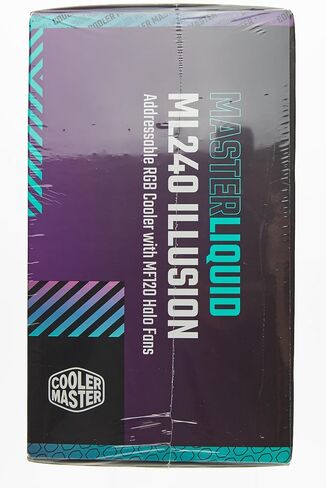 Cooler Master MasterLiquid ML240 Illusion CPU Liquid Cooler - AIO Water Cooling System, 3rd Gen Pump, 2 x 120mm ARGB Halo Fans, 240mm Radiator, ARGB Controller Included - AMD and Intel Compatible in Saudi Arabia