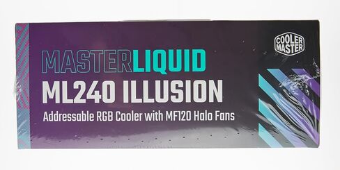Cooler Master MasterLiquid ML240 Illusion CPU Liquid Cooler - AIO Water Cooling System, 3rd Gen Pump, 2 x 120mm ARGB Halo Fans, 240mm Radiator, ARGB Controller Included - AMD and Intel Compatible in Saudi Arabia
