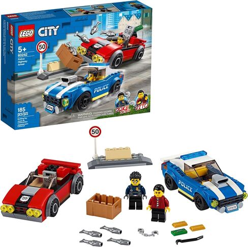 LEGO City Police Highway Arrest 60242 Police Toy, Fun Building Set for Kids (185 Pieces) in Saudi Arabia