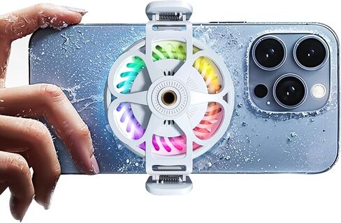 Phone Cooler for Gaming, Magnetic Semiconductor Cooler for MagSafe i Phone 12 13 14 15 Series, Portable Cell Phone Cooling Fan Colorful Radiator for Android/Tablet/iPad in Saudi Arabia