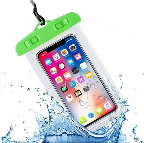 IPX8 Waterproof Phone Pouch Universal Waterproof Phone Case Dry Bag with Lanyard for Swimming Diving Compatible with iPhone 13/12/11 Pro XS MAX XR X 8 7 6 Plus & Samsung Phones 2 Pack (Yellow) in Kuwait