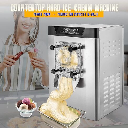 Commercial Ice Cream Machine 1400W 20/5.3 Gph Hard Serve Ice Cream Maker with LED Display for Restaurant Shops Dessert Store in Saudi Arabia