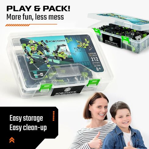 Robot Building Toy Gift for Boys, Perfect STEM Gift for Builders Ages 6, 7, 8, 9, and 10 Year Olds, Blue SnabGlider (246 Pcs) Robotryx by JitteryGit in Saudi Arabia