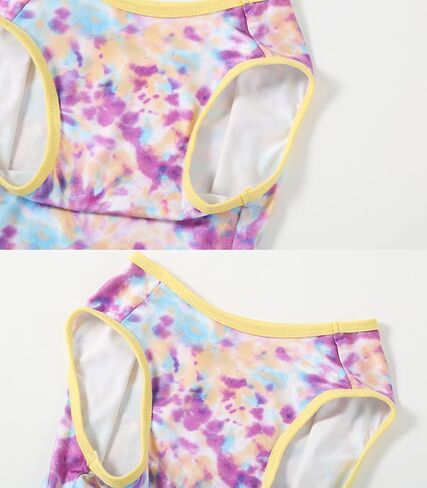 Dog Tie dye Sleeveless T Shirt Purple Yellow Printed Dogs Vest Shirt Pajamas Breathable Stretchy Summer Clothes for Large Dog Boys Girls（Large,Purple） in Saudi Arabia