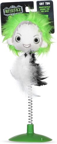 Beetlejuice Feathers Suction Swatter Cat Toy - 10.5 Inch with Feather Feature - Perfect for Indoor Cats and Kittens - Swatting Toy for Cats in Saudi Arabia