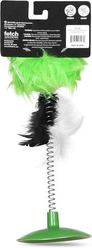 Beetlejuice Feathers Suction Swatter Cat Toy - 10.5 Inch with Feather Feature - Perfect for Indoor Cats and Kittens - Swatting Toy for Cats in Saudi Arabia
