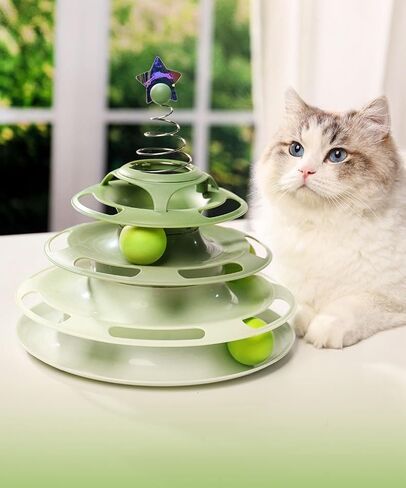 Free-Playing Star Cat Tower Purple, Cute and Interactive Cat Toy, Self Play Cat Toy for Endless Fun in Saudi Arabia
