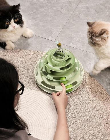 Free-Playing Star Cat Tower Purple, Cute and Interactive Cat Toy, Self Play Cat Toy for Endless Fun in Saudi Arabia